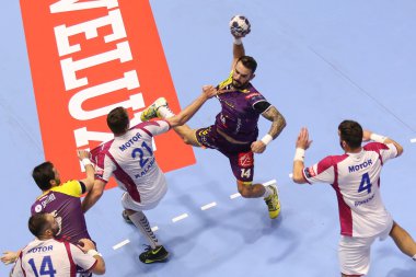 Kharkiv, Ukrayna - 22 Eylül: Hc Motor Zaporozhye ve Hbc Nantes arasında Ehf Erkekler Şampiyonlar Ligi maçı