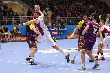 Kharkiv, Ukrayna - 22 Eylül: Hc Motor Zaporozhye ve Hbc Nantes arasında Ehf Erkekler Şampiyonlar Ligi maçı