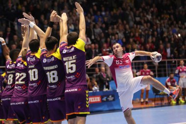 Kharkiv, Ukrayna - 22 Eylül: Hc Motor Zaporozhye ve Hbc Nantes arasında Ehf Erkekler Şampiyonlar Ligi maçı