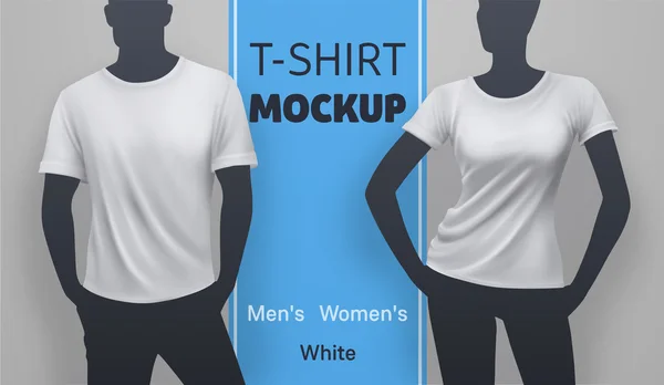 White t-shirt mockup — Stock Vector