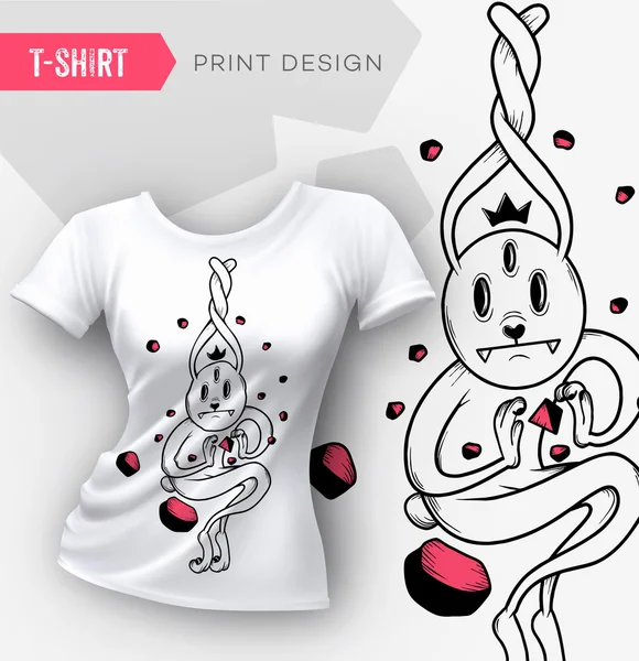 Design astratto e moderno della t-shirt . — Vettoriale Stock