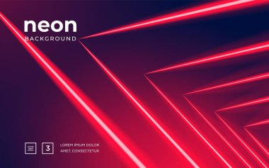 Parlayan parlak neon çizgileri olan fütüristik soyut renkli vektör arkaplanı. Soyut Modern Vektör Düzeni