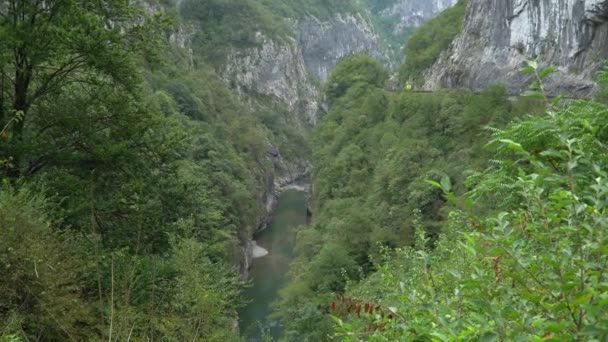 Tara řeka kaňon v Černé Hoře — Stock video