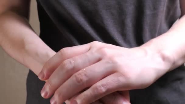 手部清洁剂治疗头孢病毒 — 图库视频影像