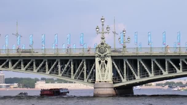 Rusia. San Petersburgo julio de 2021. Vista del metal Troitsky — Vídeos de Stock