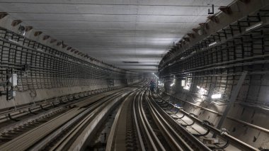 İnşaat halindeki metro tünelinin görüntüsü