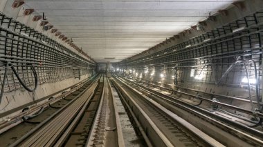 İnşaat halindeki metro tünelinin görüntüsü