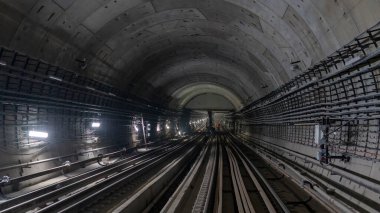 İnşaat halindeki metro tünelinin görüntüsü