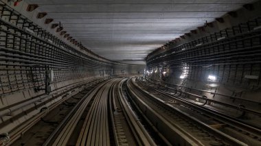 İnşaat halindeki metro tünelinin görüntüsü