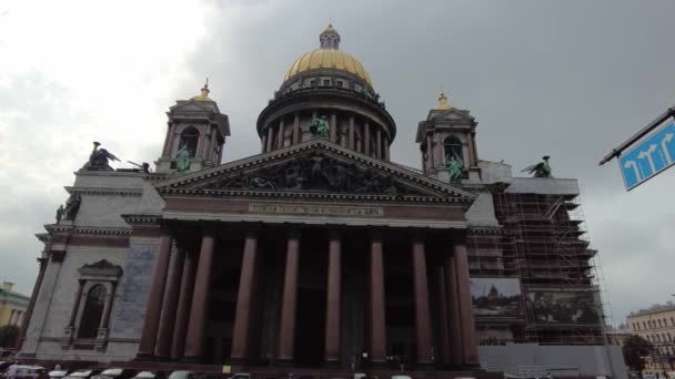 Katedrála sv. Izáka, Petrohrad Jule 2021 — Stock video