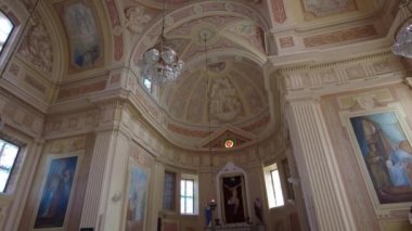 St. Tadeusha Kilisesi - Luchay, Postavy bölgesi, Vitebsk bölgesi. Beyaz Rusya. Cizvit kilisesi içeriden