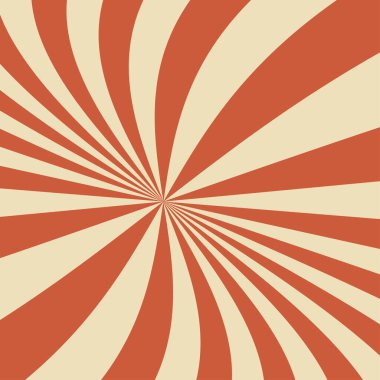   Dinamik güneş patlaması ışınları turuncu ve krem rengi ile arka plan. Antika posterler, web tasarımı, ambalaj, tekstil baskıları ve markalaşma projeleri için ideal.