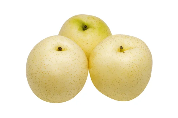 Asian pears in group clipping path — Stock Photo, Image