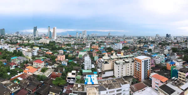 Bangkok city iş merkezi panorama gökdelenler ile. Asya bana — Stok fotoğraf