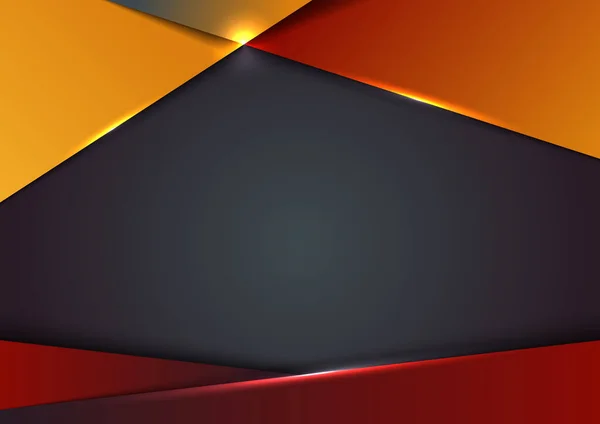 Template Design Abstrakten Roten Und Gelben Gradienten Geometrische Form Luxus — Stockvektor