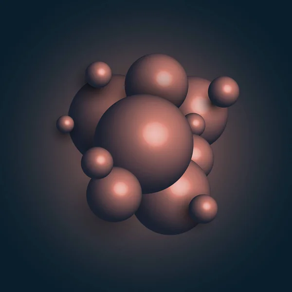 Koyu Mavi Arkaplanda Boyutlu Gerçekçi Küre Yapısı Vektör Illüstrasyonu — Stok Vektör