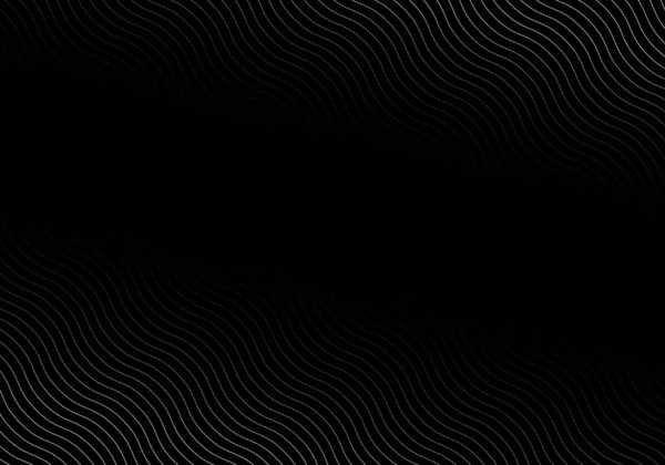 Abstract Wave Lines White Color Pattern Black Background Space Your — Stockový vektor