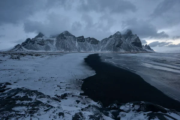 Vestrahorn Paisagem Montanhosa Península Stokksnes Islândia — Fotografia de Stock