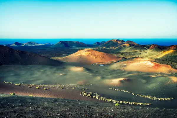 Sand Dunes Rural Landscape Lanzarote Canary Islands Spain — Stock Photo, Image