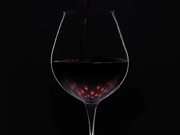 Wine Glass Led Light Reflections — Stock Photo, Image
