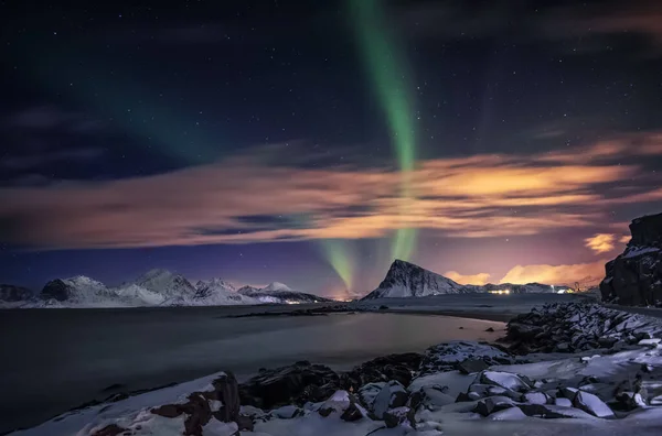 Northern Lights Lofoten Nordland Norway — Stock Photo, Image