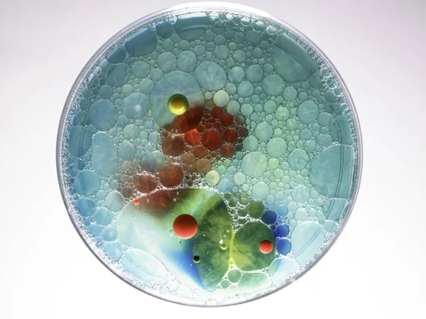 Мыльные Пузыри Акриловая Краска Масле — стоковое фото
