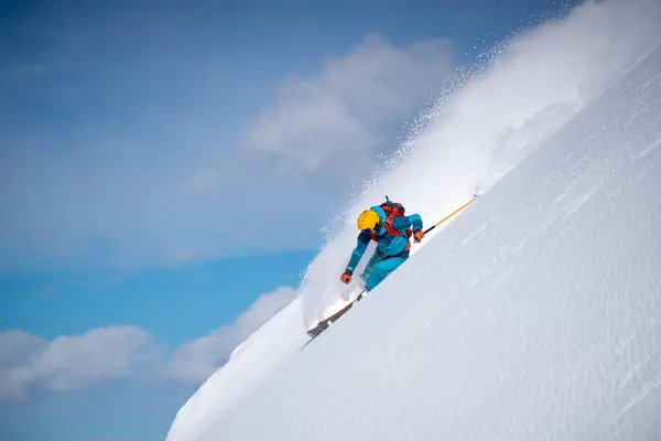 Man Skiing Powder Snow Sportgastein Gastein Austria — Stock Photo, Image