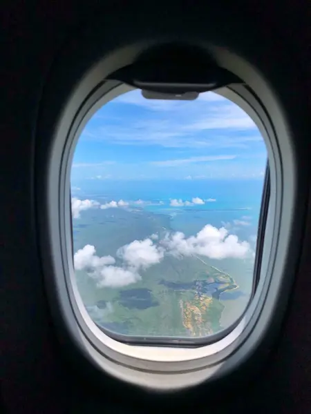 View Cancun Aircraft Window Quintana Roo Mexico — Stock Photo, Image