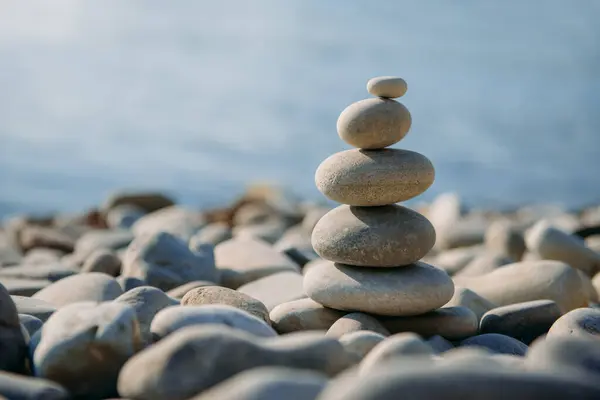 Stack Pebbles Beach — Stock Photo, Image