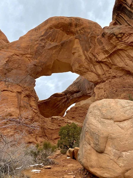 Doppelter Bogen Arches Nationalpark — Stockfoto