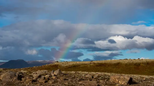 Thingvellir Ulusal Parkı Nda Gökkuşağı Güneybatı Zlanda — Stok fotoğraf