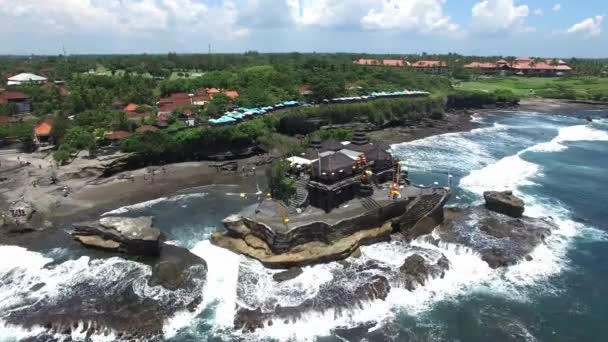 Flying above ocean coast at Bali island — Stock Video