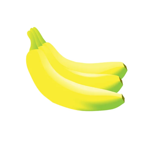 Un ramo de plátanos sobre un fondo blanco — Vector de stock