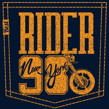 Motosiklet binici T-shirt tasarım 