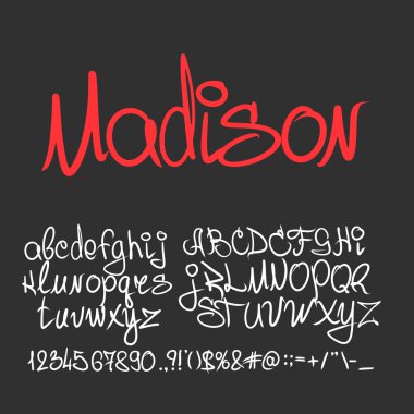 El yazısı hat yazı tipi harf, rakam