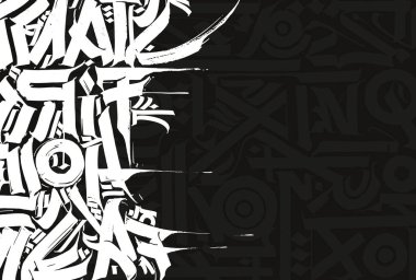 Kaligrafi soyut harf arkaplanı, grunge tasarım kompozisyonu, yazdırma tasarımı