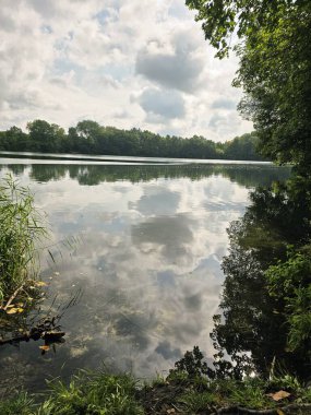 Almanya, Göl, Bulutlar, Orman, Doğal Yansıma, Sabah