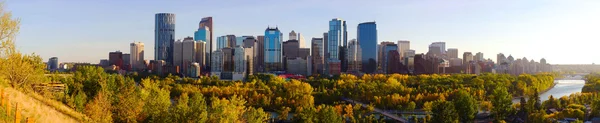 Downtown Calgary Panorama During Fall Sunset — Stock Photo, Image