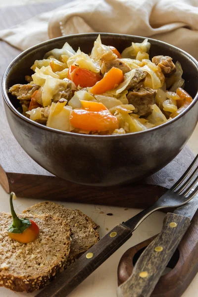 Vegetable stew with meat and potato — Stock Photo, Image