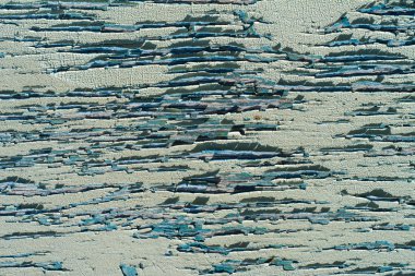 Kırık ve peeling yeşil boya ile eski ahşap duvar