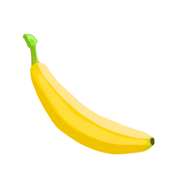 Geçmişi olmayan olgun bir muzun simgesi