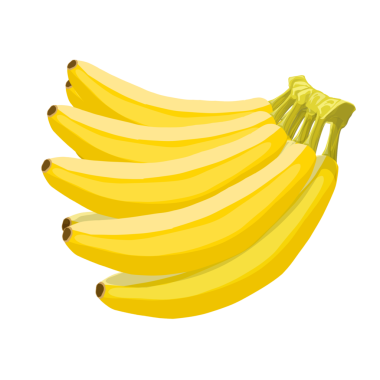 a bunch of ripe bananas without the background