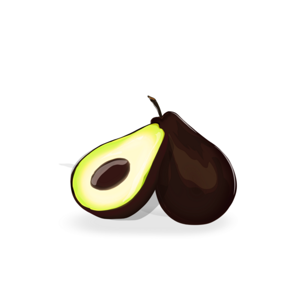 avokado meyvesi beyaz arkaplanda izole