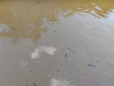 Yağmur mevsiminde bulutlu su yüzeyi