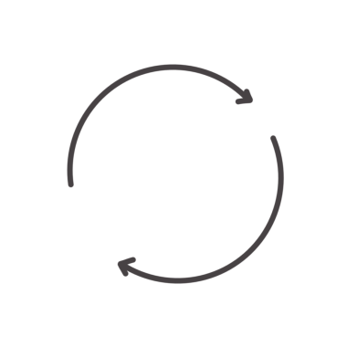 Dairesel yükleme için iki ok çizgisi işareti
