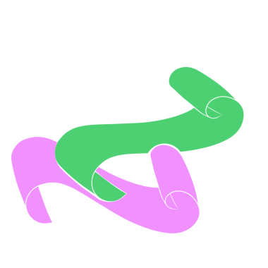 İki yaprak yeşil ve pembe karton sarılmış.