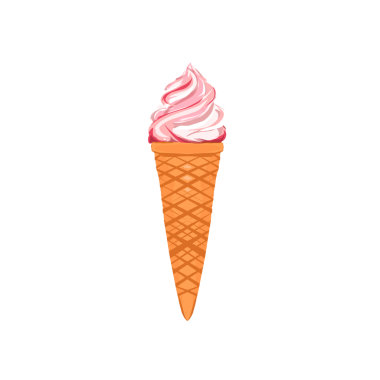 Çilek aromalı hunili dondurma.