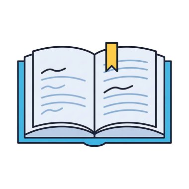 Kitap ikonu vektör illüstrasyonunu okumak