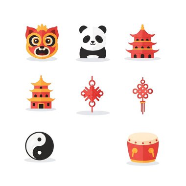 Çin Yeni Yılı ve Geleneksel Vektör Tasarımı