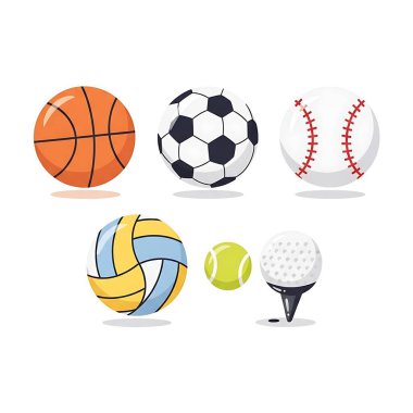 spor ekipmanı simgeleri seti